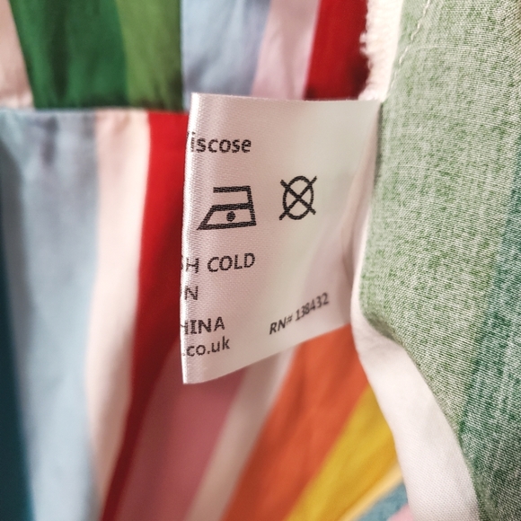 Modcloth x Collectif - 🌈 Rainbow Vertical Stripe Maxi Dress w/ Pockets - Size S - Picture 11 of 11